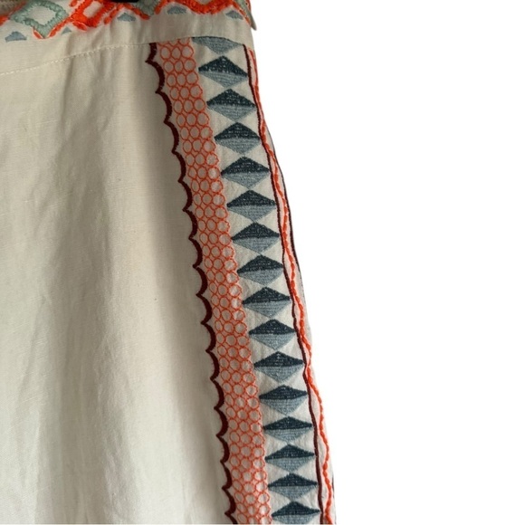 Anthropologie Islander Embroidered Straight Leg Crop Pants - Picture 8 of 12